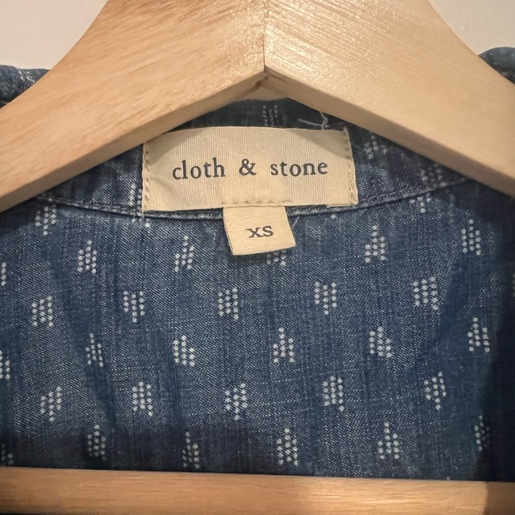 Anthropology Cloth & Stone Denim Chambray Blouse - Picture 5 of 6